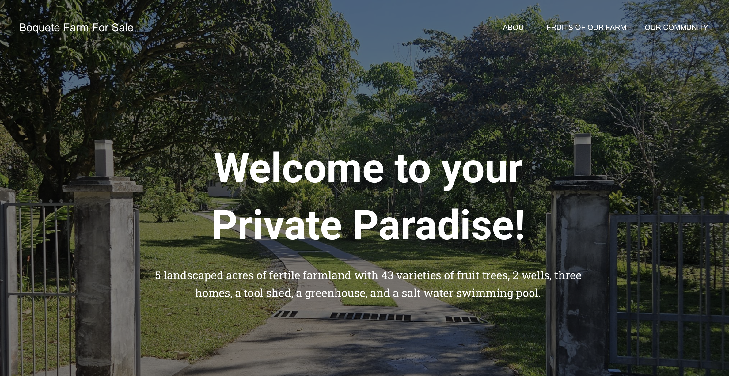 Boquete Farm For Sale